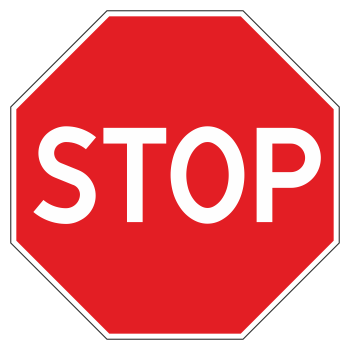Дорожный знак 2.5 «Движение без остановки запрещено»